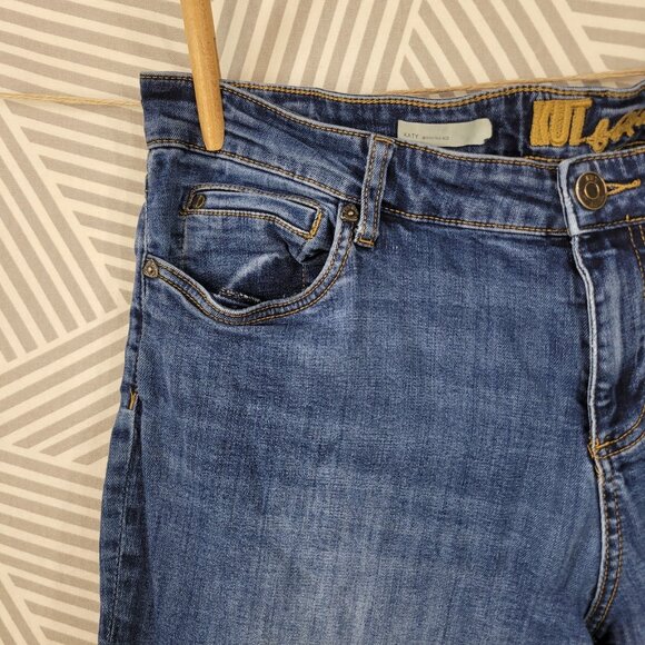 Kut From The Kloth Katy Boyfriend Jeans Size 16 Medium Wash Straight Leg Denim - Picture 2 of 7